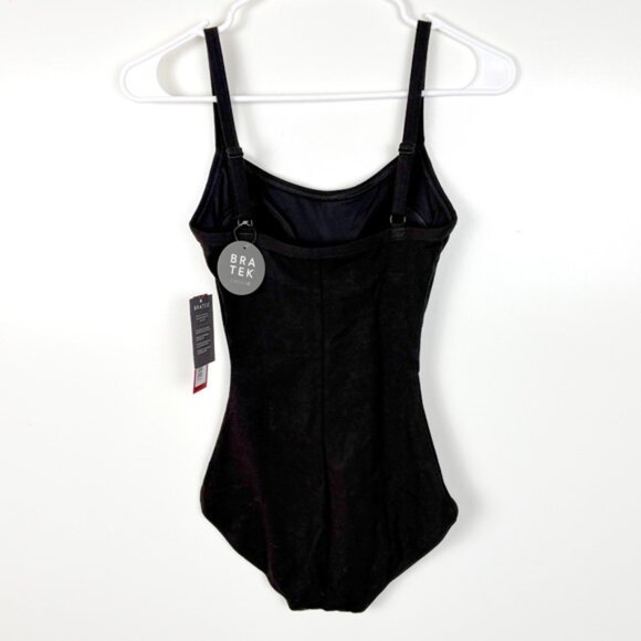 NWT Capezio Black One Piece Spaghetti Strap Cami Bratek Leotard Size Small - Picture 4 of 14
